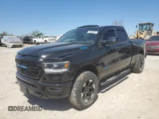 2021 Ram 1500 Big Horn with VIN 1C6SRFBT0MN766089, listed as a Copart auction lot 52566615 with 47,164 mi miles and Salvage title. Bid and sale history available at DreamBid. Image 1.