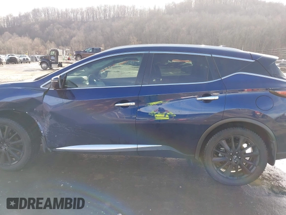 2023 Nissan Murano Platinum with VIN 5N1AZ2DS8PC102524, listed as a IAAI auction lot 41196367 with 21,118 mi miles. Bid and sale history available at carsss.com. Image 14.