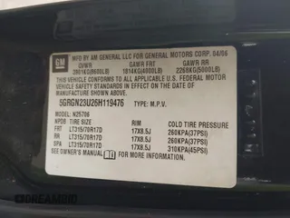 2006 Hummer H2 z VIN 5GRGN23U26H119476, wystawiony jako IAAI lot #42389980 z przebiegiem 223 949 mil mil oraz . Historia ofert i sprzedaży dostępna na DreamBid. Obrazek 9.