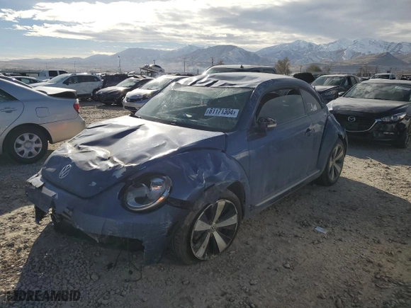 2012 Volkswagen Beetle 2.0T Turbo w/Sun/Sound PZEV with VIN 3VWVA7ATXCM666270, listed as a Copart auction lot 81171304 with 0 mi miles and Salvage Title. Bid and sale history available at carsss.com. Image 1.