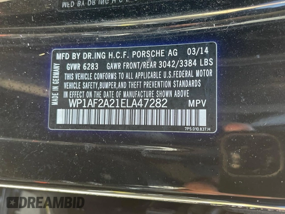 2014 Porsche Cayenne Diesel z VIN WP1AF2A21ELA47282, wystawiony jako Copart lot #52971405 z przebiegiem 162 151 mil mil oraz Czysty tytuł • Clean title. Historia ofert i sprzedaży dostępna na DreamBid. Obrazek 10.