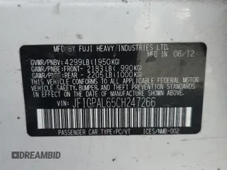 2012 Subaru Impreza Special Sports Premium z VIN JF1GPAL65CH247266, wystawiony jako Copart lot #54435545 z przebiegiem 99 943 mil mil oraz Szkoda całkowita • Salvage title. Historia ofert i sprzedaży dostępna na DreamBid. Obrazek 12.