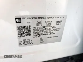 2023 GMC Terrain SLT with VIN 3GKALVEG2PL186673, listed as a Copart auction lot 60632155 with 46,751 mi miles and Clean title. Bid and sale history available at DreamBid. Image 12.
