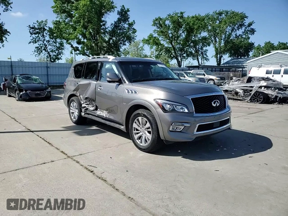 2016 Infiniti QX80 with VIN JN8AZ2NEXG9125687, listed as a Copart auction lot 52184535 with 149,495 mi miles and Salvage title. Bid and sale history available at DreamBid. Image 11.
