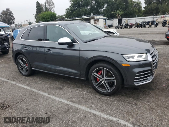 2018 Audi SQ5 Premium Plus with VIN WA1A4AFYXJ2025600, listed as a Copart auction lot 59734915 with 70,628 mi miles and Salvage title. Bid and sale history available at DreamBid. Image 4.