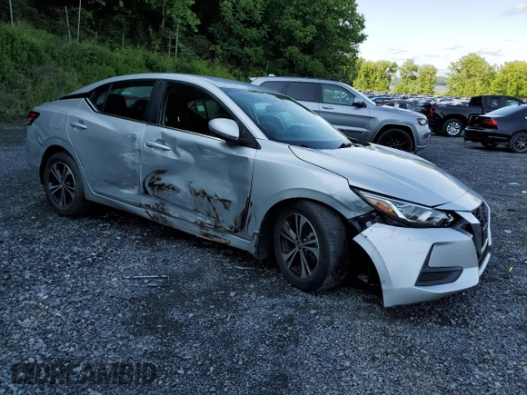 2021 Nissan Sentra SV z VIN 3N1AB8CV9MY312322, wystawiony jako Copart lot #60218705 z przebiegiem 25 307 mil mil oraz Szkoda całkowita • Salvage title. Historia ofert i sprzedaży dostępna na DreamBid. Obrazek 4.