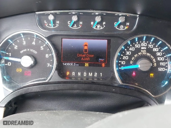 2013 Ford F-150 XL with VIN 1FTFW1EF6DFA13625, listed as a IAAI auction lot 41303500 with 140,606 mi miles. Bid and sale history available at carsss.com. Image 7.