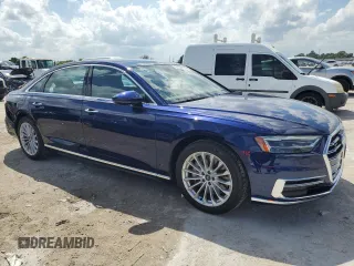 2021 Audi A8 with VIN WAU8DAF8XMN027495, listed as a Copart auction lot 50395145 with 19,508 mi miles and Salvage Title. Bid and sale history available at carsss.com. Image 4.