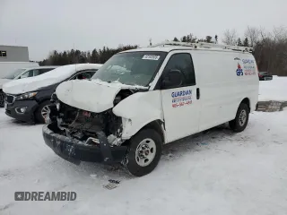 2016 GMC Savana Cargo with VIN 1GTW7AFF7G1308228, listed as a Copart auction lot 42182655 with 168,776 mi miles and Salvage Title. Bid and sale history available at carsss.com. Image 1.