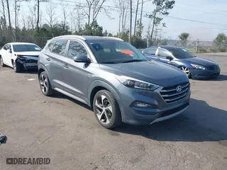 2017 Hyundai Tucson Value with VIN KM8J33A24HU281183, listed as a IAAI auction lot 41563886 with 71,110 mi miles. Bid and sale history available at carsss.com. Image 1.
