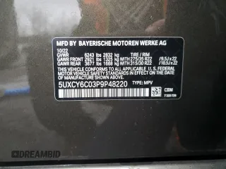 2023 BMW X6 xDrive40i z VIN 5UXCY6C03P9P48220, wystawiony jako Copart lot #51660845 z przebiegiem 24 947 mil mil oraz Szkoda całkowita • Salvage title. Historia ofert i sprzedaży dostępna na DreamBid. Obrazek 15.