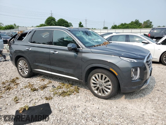 2020 Hyundai Palisade Limited with VIN KM8R5DHE8LU104583, listed as a Copart auction lot 58977595 with Not provided miles and Salvage title. Bid and sale history available at DreamBid. Image 4.