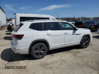 2022 Volkswagen Atlas 3.6L V6 SEL R-Line with VIN 1V2AR2CA5NC510973, listed as a Copart auction lot 51585105 with 26,135 mi miles and Salvage Title. Bid and sale history available at carsss.com. Image 3.