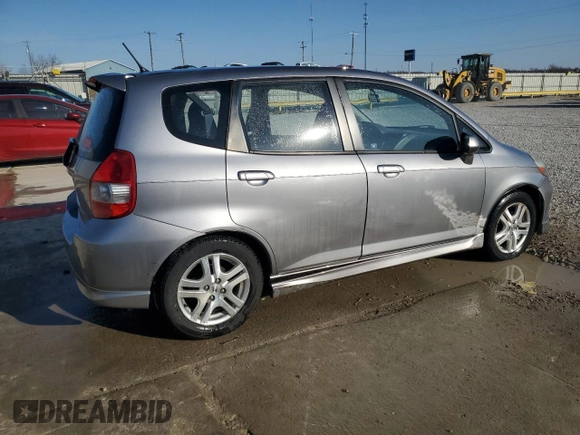 2007 Honda Fit Sport with VIN JHMGD38687S067651, listed as a Copart auction lot 46173555 with 170,784 mi miles and Salvage Title. Bid and sale history available at carsss.com. Image 3.