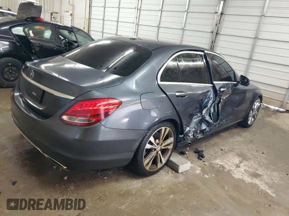 2015 Mercedes-Benz C 300 with VIN 55SWF4JB1FU075797, listed as a Copart auction lot 49870755 with 93,838 mi miles and Salvage Title. Bid and sale history available at carsss.com. Image 3.
