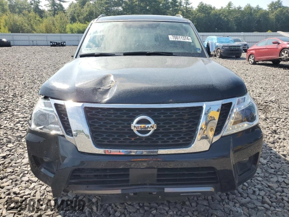 2020 Nissan Armada Platinum with VIN JN8AY2NF9L9360703, listed as a Copart auction lot 70011374 with 46,186 mi miles and Salvage Title. Bid and sale history available at carsss.com. Image 5.