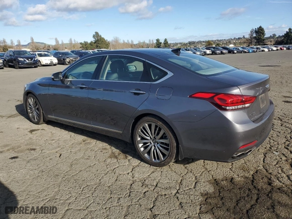 2015 Hyundai Genesis 5.0L with VIN KMHGN4JF0FU072937, listed as a Copart auction lot 47701725 with 57,081 mi miles and Salvage Title. Bid and sale history available at carsss.com. Image 2.