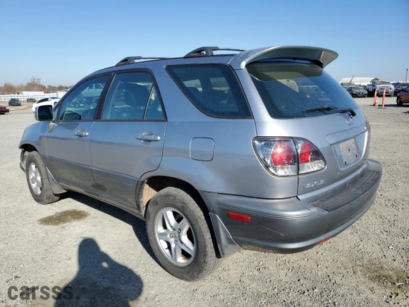 2001 Lexus RX 300 with VIN JTJHF10U110203634, listed as a Copart auction lot 42442595 with 201,214 mi miles and Salvage Title. Bid and sale history available at carsss.com. Image 2.