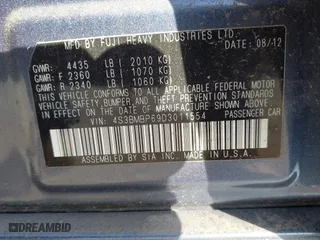 2013 Subaru Legacy 2.5i Limited with VIN 4S3BMBP69D3011554, listed as a IAAI auction lot 41788880 with 999,999 mi miles. Bid and sale history available at carsss.com. Image 9.