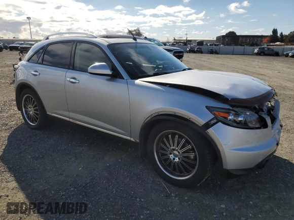 2007 Infiniti FX35 with VIN JNRAS08W37X206213, listed as a Copart auction lot 80970684 with 60,942 mi miles and Salvage Title. Bid and sale history available at carsss.com. Image 4.