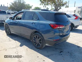 2024 Chevrolet Equinox RS with VIN 3GNAXMEG9RL181331, listed as a IAAI auction lot 41711779 with 15,405 mi miles and . Bid and sale history available at DreamBid. Image 3.