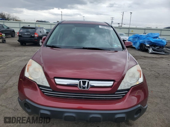 2008 Honda CR-V EX-L with VIN 5J6RE48748L049353, listed as a Copart auction lot 50876885 with 183,530 mi miles and Salvage Title. Bid and sale history available at carsss.com. Image 5.