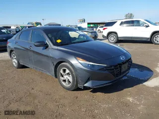 2021 Hyundai Elantra SE with VIN 5NPLL4AG2MH047465, listed as a IAAI auction lot 40949209 with 1 mi miles. Bid and sale history available at carsss.com. Image 1.