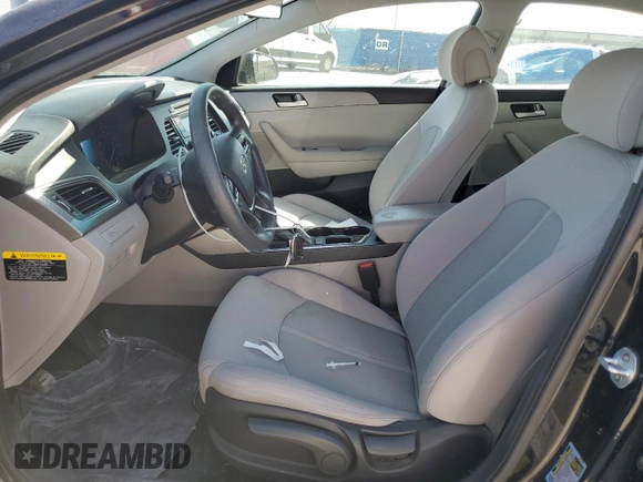 2016 Hyundai Sonata SE with VIN 5NPE24AF0GH419165, listed as a Copart auction lot 48587005 with 34,499 mi miles and Salvage Title. Bid and sale history available at carsss.com. Image 7.