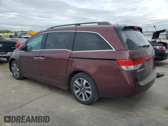 2016 Honda Odyssey Touring Elite with VIN 5FNRL5H96GB125546, listed as a Copart auction lot 54954165 with 101,479 mi miles and Salvage Title. Bid and sale history available at DreamBid. Image 2.