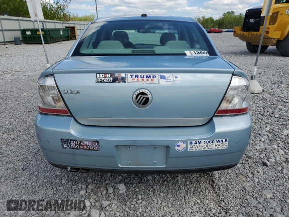 2009 Mercury Sable with VIN 1MEHM40W69G611172, listed as a Copart auction lot 55796535 with 92,137 mi miles and Salvage title. Bid and sale history available at DreamBid. Image 6.