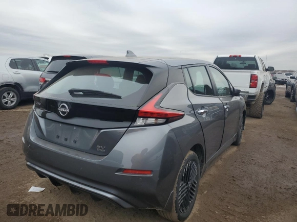 2023 Nissan LEAF SV Plus with VIN 1N4CZ1CV9PC557276, listed as a Copart auction lot 43772075 with 10,533 mi miles and Salvage Title. Bid and sale history available at DreamBid. Image 3.