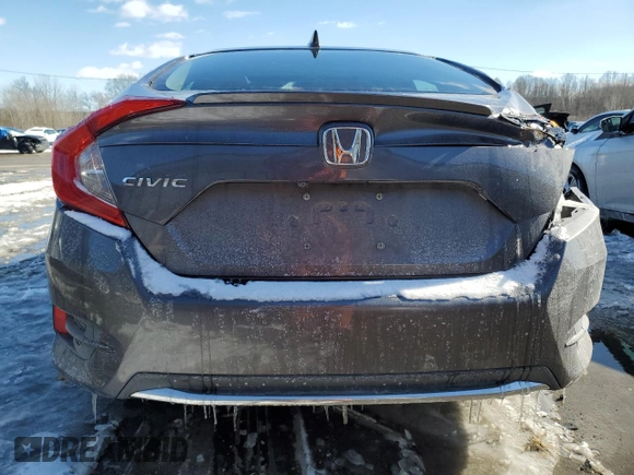 2019 Honda Civic Sedan EX with VIN 19XFC1F38KE004123, listed as a Copart auction lot 44943015 with 40,963 mi miles and Salvage Title. Bid and sale history available at carsss.com. Image 6.