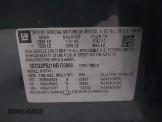 2017 GMC Sierra 1500 Denali z VIN 3GTU2PEJ1HG176844, wystawiony jako IAAI lot #42017007 z przebiegiem 185 433 mil mil oraz . Historia ofert i sprzedaży dostępna na DreamBid. Obrazek 9.