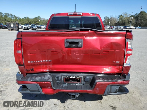 2022 Chevrolet Colorado 2WD LT with VIN 1GCGSCEN0N1113172, listed as a Copart auction lot 49693425 with 102,697 mi miles and Salvage title. Bid and sale history available at DreamBid. Image 6.