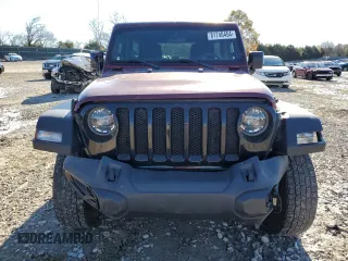 2021 Jeep Wrangler Unlimited Willys with VIN 1C4HJXDG9MW594591, listed as a Copart auction lot 81740454 with 48,070 mi miles and Salvage title. Bid and sale history available at DreamBid. Image 5.