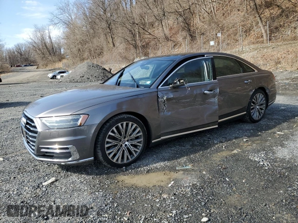 2019 Audi A8 L with VIN WAU8DAF86KN005264, listed as a Copart auction lot 51360835 with 54,324 mi miles and Salvage Title. Bid and sale history available at carsss.com. Image 1.