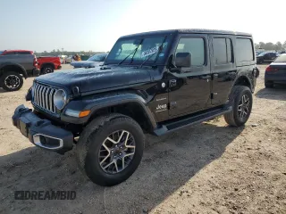 2024 Jeep Wrangler Sahara with VIN 1C4PJXEN1RW118397, listed as a Copart auction lot 56307925 with 7,257 mi miles and Salvage Title. Bid and sale history available at DreamBid. Image 1.
