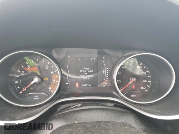 2019 Jeep Compass Latitude z VIN 3C4NJDBBXKT813862, wystawiony jako Copart lot #58957685 z przebiegiem 68 802 mil mil oraz Szkoda całkowita • Salvage title. Historia ofert i sprzedaży dostępna na DreamBid. Obrazek 9.