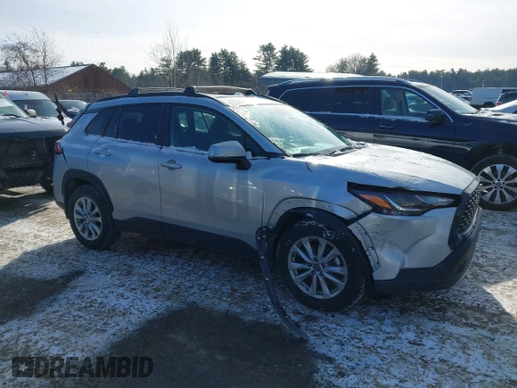 2023 Toyota Corolla Cross LE with VIN 7MUBAABG7PV045648, listed as a IAAI auction lot 41359444 with 60,950 mi miles and . Bid and sale history available at DreamBid. Image 13.