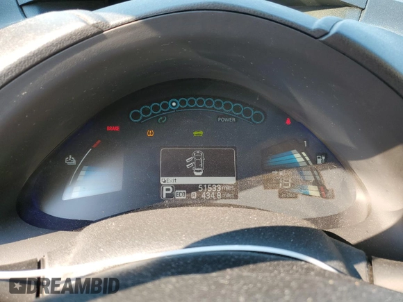 2016 Nissan LEAF S with VIN 1N4BZ0CP8GC314257, listed as a Copart auction lot 70589484 with 51,533 mi miles and Salvage Title. Bid and sale history available at carsss.com. Image 9.