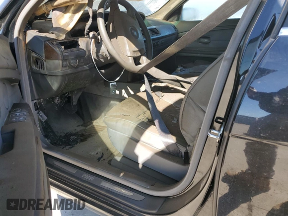 2005 BMW 7 Series 745Li with VIN WBAGN63535DS56267, listed as a Copart auction lot 45717775 with Not provided miles and Salvage title. Bid and sale history available at DreamBid. Image 8.