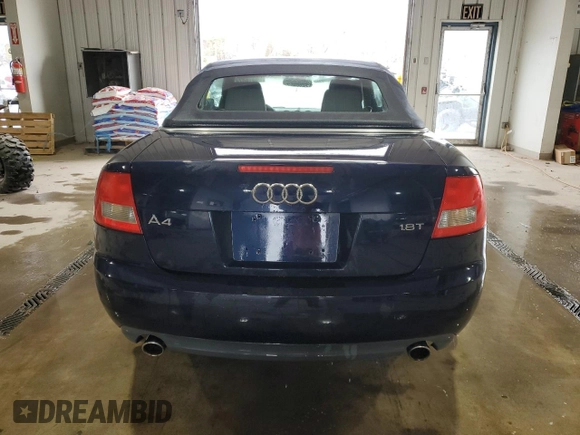2005 Audi A4 1.8T with VIN WAUAC48H85K009633, listed as a Copart auction lot 85316874 with 97,936 mi miles and Salvage Title. Bid and sale history available at carsss.com. Image 6.