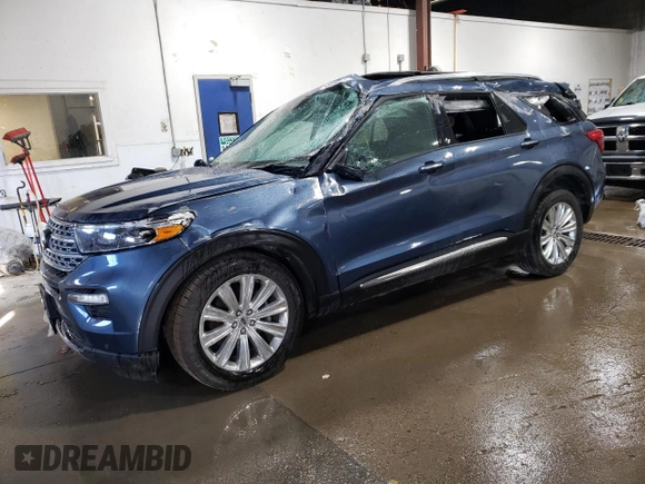 2020 Ford Explorer Limited with VIN 1FMSK8FH9LGB63915, listed as a Copart auction lot 49059425 with 48,409 mi miles and Salvage Title. Bid and sale history available at carsss.com. Image 1.