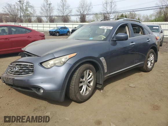 2011 Infiniti FX with VIN JN8AS1MW5BM141925, listed as a Copart auction lot 54374825 with 336,318 mi miles and Salvage title. Bid and sale history available at DreamBid. Image 1.