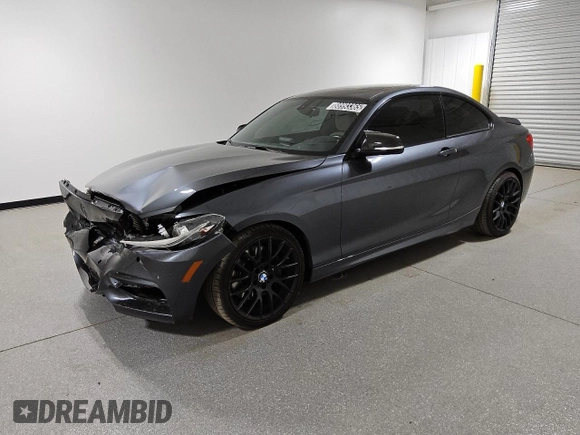 2018 BMW 2 Series M240i with VIN WBA2J5C52JVC07018, listed as a Copart auction lot 88993365 with 51,453 mi miles and Clean Title. Bid and sale history available at carsss.com. Image 1.
