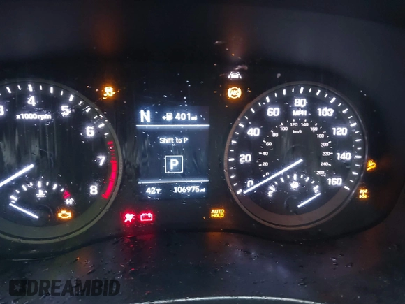 2019 Hyundai Tucson Ultimate with VIN KM8J3CAL8KU065577, listed as a IAAI auction lot 41214267 with 106,975 mi miles. Bid and sale history available at carsss.com. Image 7.