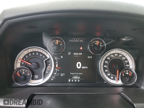 2018 Ram 1500 Big Horn z VIN 1C6RR7LG4JS170955, wystawiony jako Copart lot #56495005 z przebiegiem 113 549 mil mil oraz Szkoda całkowita • Salvage title. Historia ofert i sprzedaży dostępna na DreamBid. Obrazek 9.