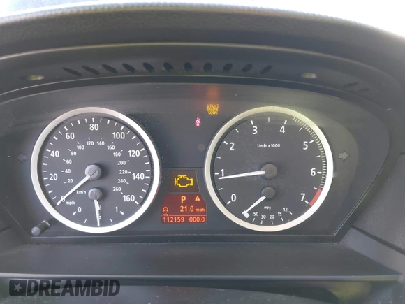 2005 BMW 5 Series 545i with VIN WBANB33565CN65705, listed as a IAAI auction lot 41681847 with 112,159 mi miles and . Bid and sale history available at carsss.com. Image 7.
