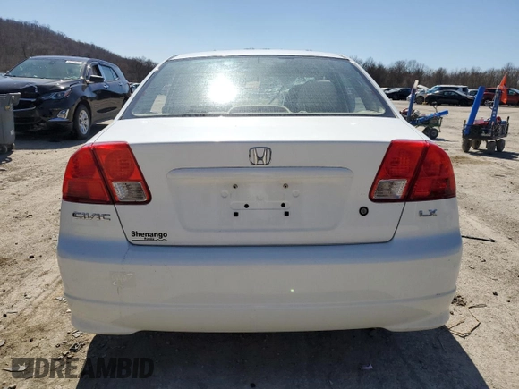 2004 Honda Civic LX with VIN 2HGES16514H613997, listed as a Copart auction lot 50760215 with 32,398 mi miles and Salvage Title. Bid and sale history available at DreamBid. Image 6.