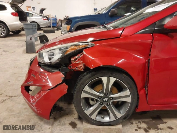 2014 Hyundai Elantra Coupe with VIN KMHDH6AH5EU024100, listed as a IAAI auction lot 41340591 with 42,642 mi miles. Bid and sale history available at carsss.com. Image 6.